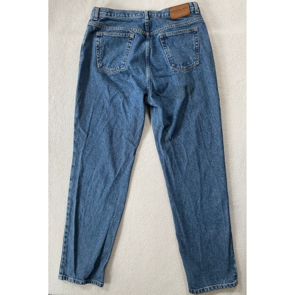 Vintage 90s Lauren Ralph Lauren Womens 34 Jeans Blue High Rise Straight Leg - Picture 3 of 16